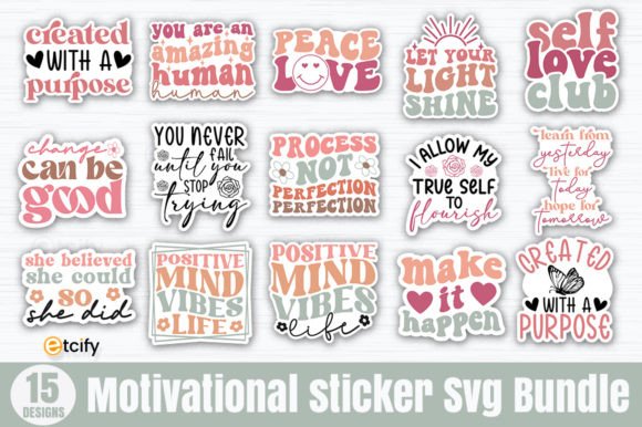 Download Motivational Sticker SVG Bundle - Motivation Collection