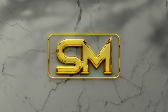 Download Golden Branding Sign Logo Mockup - Gold Collection