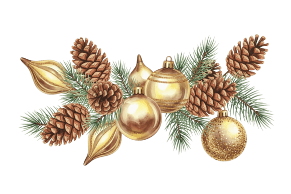 Download Golden Christmas Decorations Festive - Gold Collection