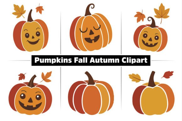 Download Pumpkins Fall Autumn Clipart SVG Bundle - Premium Resources