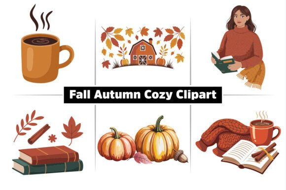 Download Fall Autumn Cozy SVG Clipart Design Pack - Premium Resources