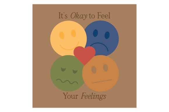 Download It's Okay to Feel Your Feelings Motivational Illustration for Kids - Motivation Collection