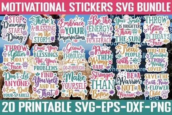Download Motivational Stickers SVG Bundle - Motivation Collection