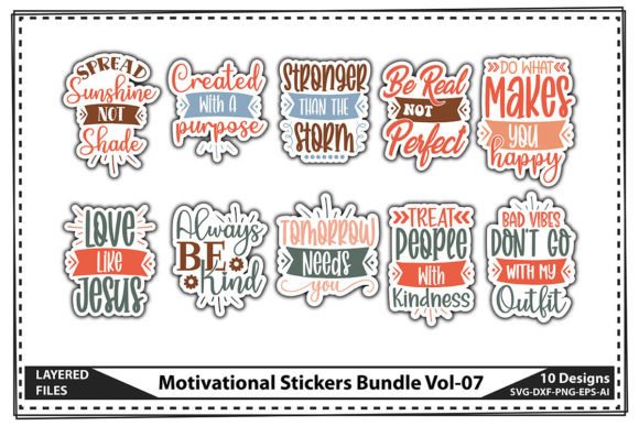 Download Motivational Stickers Bundle Vol-07 - Motivation Collection