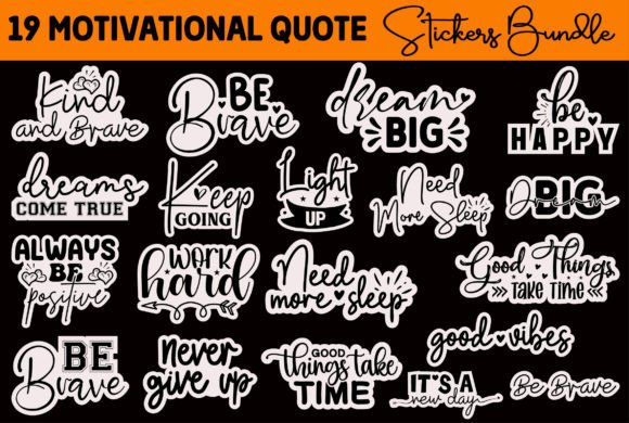 Download Motivational Quote Stickers Bundle - Motivation Collection