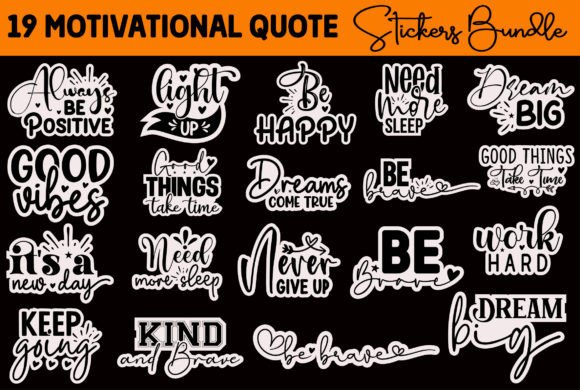 Download Motivational Quote Stickers Bundle - Motivation Collection