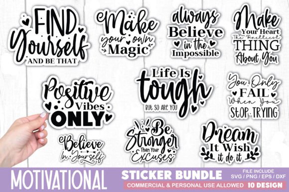 Download Motivational Sticker Bundle - Motivation Collection