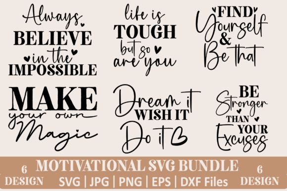 Download Motivational Quotes Svg Bundle - Motivation Collection