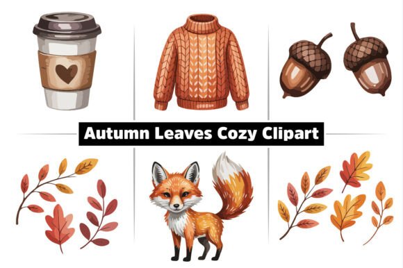 Download Autumn Leaves Cozy Vibes Clipart Design - Premium Resources
