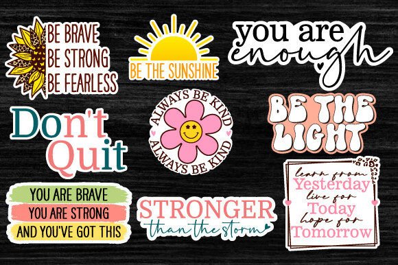 Download Motivational Sticker Svg Bundle - Motivation Collection