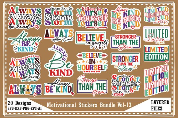 Download Motivational Stickers Bundle Vol-13 - Motivation Collection