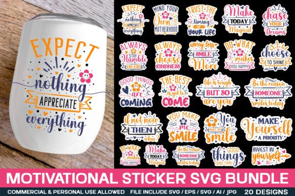 Download Motivational Sticker Svg Bundle,inspirat - Motivation Collection